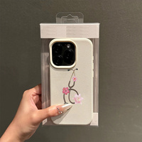 Coque de téléphone créative à motif fleurs et stéthoscope pour iPhone 18 17 16 15 Pro Max, texture cuir souple, coque de protection, vente en gros