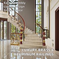 Élégance Rampes Rampes En Aluminium Privé Domestique Ménage Ramisters Villa Hôtel Projet Escalier