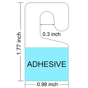 J <span class=keywords><strong>Hook</strong></span> Hang Tab Lỗ Tự Dính Treo Tab Nhiệm Vụ Nặng Nề Rõ Ràng Nhựa Treo Thẻ Móc Cho Cửa Hàng Bán Lẻ Hiển Thị Tab 300 Gói - Product Image 3