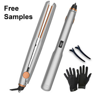 Plancha de Pelo Profesional LCD con Calentamiento Rápido PTC, Plancha de Vapor Eléctrica 2 en 1 para Alisar <span class=keywords><strong>y</strong></span> Rizar el Cabello, para Uso en Hoteles - Product Image 1