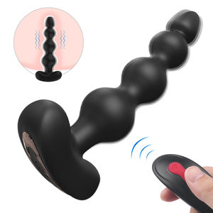 S-hande elektrikli silikon uzaktan vajina vajina seks oyuncak titreşimli popo fiş Anal boncuk seks oyuncakları erkekler ve kadınlar için - Product Image 1