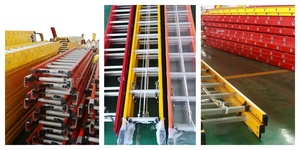 Công nghiệp 16ft 20ft Kính thiên văn cách điện sợi thủy tinh mở rộng thang đa năng FRP Vật liệu đôi trượt thang ngoài trời - Product Image 6