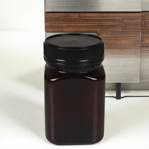 Bouteille carrée en plastique vide de 145 ml/180 ml/215 ml/360 ml, transparente/marron, conteneur d'emballage, pot à miel PET de 200 g 250 g 300 g 500 g, pot à bonbons - Product Image 3