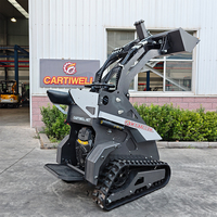 ODM/OEM CW-480X Mini Skid Steer Front End Loader dengan Mesin Diesel KOOP 18HP untuk Konstruksi dan Lanskap