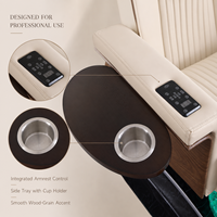Fauteuil de pédicure de luxe pour salon de manucure avec spa pour les pieds, massage par jets, siège inclinable, repose-pieds réglable, fournisseur de mobilier de spa