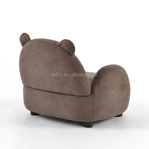 Sillón Infantil de Madera con Estructura de Madera y Tapizado Sherpa Color Marrón - Product Image 3