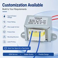 Transformateur de puissance compact de type carré 220V vers 24V 60VA, le mieux noté, gain de place, pour l'alimentation des composants électroniques et les tests