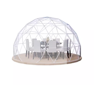 Tenda Kubah Geodesik Transparan untuk Glamping, Rumah Gelembung PC Prefabrikasi dengan Rangka Baja, Ruang Berjemur Mobile untuk Penggunaan Luar Ruangan di Resort