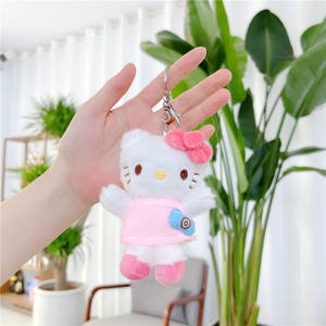 Dễ thương Hello Cat <span class=keywords><strong>Kitty</strong></span> PP bông đồ chơi sang trọng mô hình 0532 nhỏ mặt dây chuyền mèo búp bê bán buôn Keychain Claw máy CN - Product Image 3