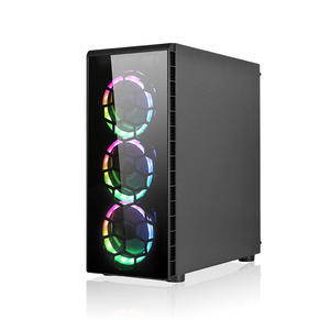 Gabinete Pc Case Gaming <span class=keywords><strong>Computer</strong></span> Rgb Fans, precio de fábrica Glass <span class=keywords><strong>Desktop</strong></span> Stock <span class=keywords><strong>Computer</strong></span> System Carcasa de plástico ATX Mid Tower CN;GUA - Product Image 3