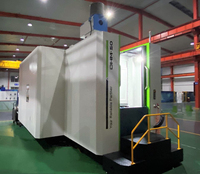 Machine à percer et à fraiser horizontale DHM63D à double table de travail BT50 630x1050x1000mm, déplacement de table FANUC, haute précision
