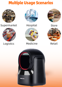 2025 New hysoon POS X200 + giá rẻ cho siêu thị cửa hàng bệnh viện bán lẻ kho cửa hàng Medic USB 1D 2D QR Máy tính để bàn máy quét mã vạch - Product Image 5