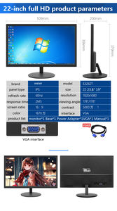 Moniteur Weier Écran d'ordinateur 17 "19" 22 "<span class=keywords><strong>24</strong></span>" <span class=keywords><strong>pouces</strong></span> Moniteur CCTV Prix bon marché - Product Image 6