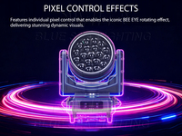 Lampu LED Moving Head Zoom Wash RGBW 4in1 19x40w Tahan Air IP65 Kecerahan Tinggi Dengan Lampu Belakang untuk Acara DJ Disko Luar Ruangan