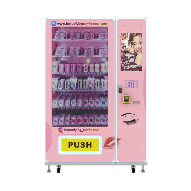 Lipgloss Beauty Cosmetic Led Lights Vending Machine with Nayax Card Reader and Bill Acceptor