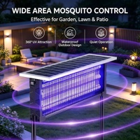 Lampe LED anti-moustiques portable 15W rechargeable, éclairage d'urgence intérieur/extérieur pour camping, projecteur solaire IP65