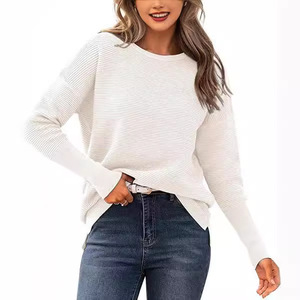 Pull rayé à col rond pour femme, tricot à manches longues, mode décontractée, taille européenne et américaine S M L XL XXL XXXL - Product Image 5
