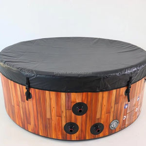 Bain à remous <span class=keywords><strong>gonflable</strong></span> <span class=keywords><strong>pour</strong></span> 4-6 personnes avec piscine ronde de massage à bulles <span class=keywords><strong>Spa</strong></span> au sol <span class=keywords><strong>pour</strong></span> usage domestique ou aventure <span class=keywords><strong>en</strong></span> plein air - Product Image 1