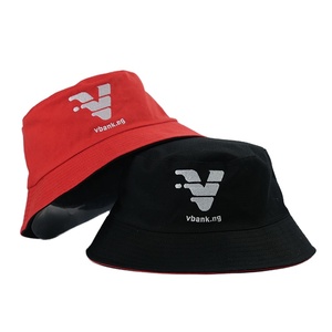 Chapeau seau réversible des <span class=keywords><strong>deux</strong></span> côtés avec logos de broderie personnalisés, chapeau Bob réversible 100% en coton biologique avec logo personnalisé - Product Image 1