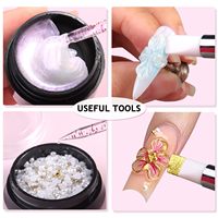 Gel UV de construction solide naturel OEM ODM en pot, haute brillance, anti-adhésif, pour extension d'ongles, moulage 3D et sculpture, facile à dissoudre en 3-4.