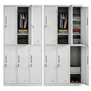 Casiers en acier personnalisés à 6 portes pour gymnase, école et bureau – Casiers métalliques pour <span class=keywords><strong>atelier</strong></span>, appartement et chambre, vestiaires du personnel - Product Image 1