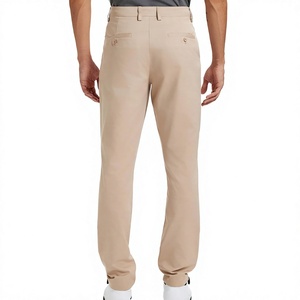 Pantalones de Golf para Hombre, Corte Regular, Cintura Media, Cierre de Botones, 100% Poliéster, Antiarrugas, Frente Plano, Pierna Recta, Ropa Deportiva - Product Image 2