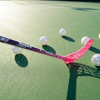 Bâton de Floorball Professionnel en Carbone, Lame en Maille Durable Anti-Vibration, Bâton Unique