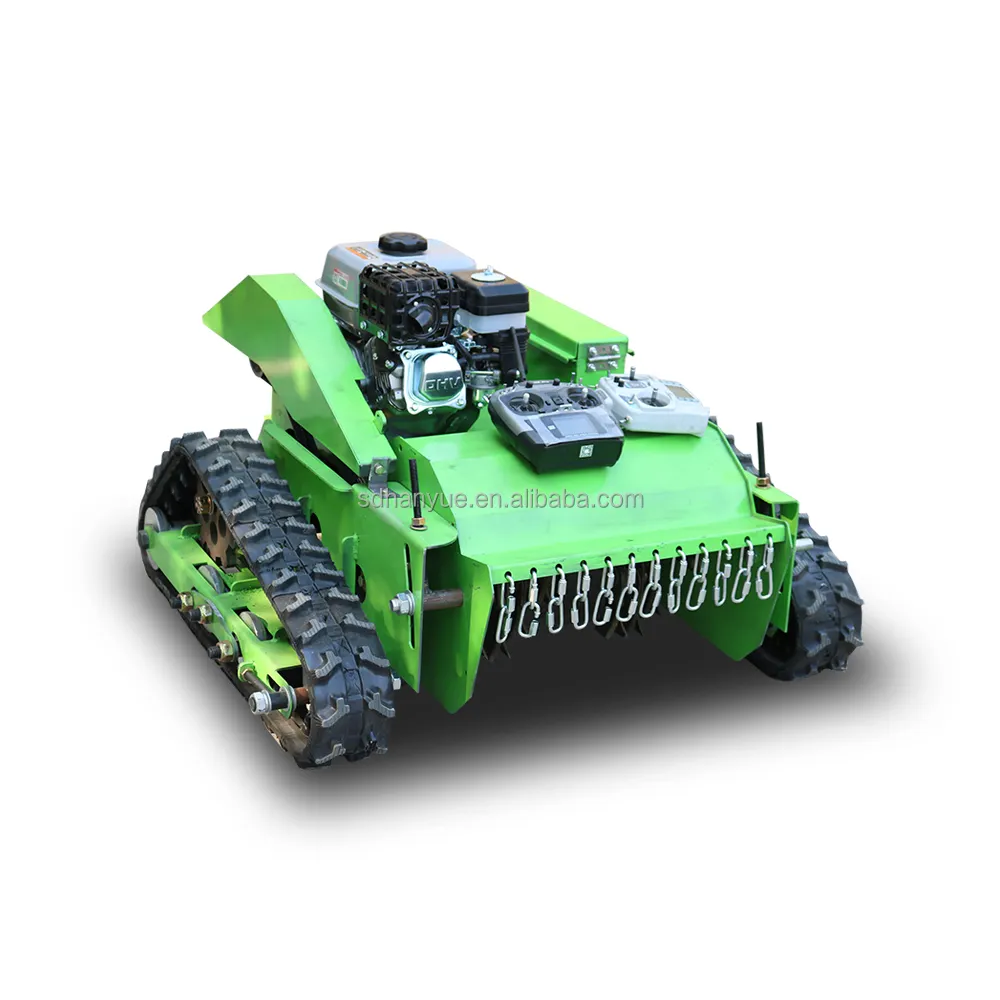 多機能CEEPA承認全地形対応RCグラスカッター農業フレイルラバートラックリモートコントロールロボット芝刈り機