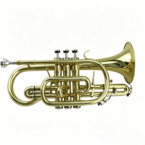 <span class=keywords><strong>Cornet</strong></span> B bémol professionnel Tide Music en laque dorée avec système Tigger - Product Image 5