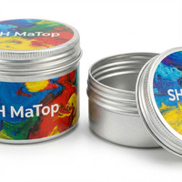 Boîtes en métal rondes vides personnalisées de 150 ml pour échantillons de peinture et de pigments