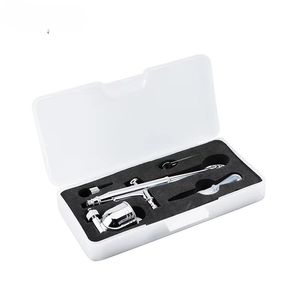 Gravity Side Feed Airbrush <b>Kit</b> 0.3mm Dual-Action Spray Gun Set With 7cc Metal Cup for Hobby Painting Model Craft &<b>Nail</b> Art - Product Image 4
