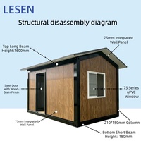 75mm Steinwolle-Panel Giebeldach-Kabine, Isoliertes Fertighaus für Kaltklima-Camping