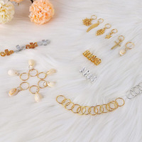 80 pièces bijoux de cheveux pour tresses dreadlock accessoires cheveux tresse anneaux Clips perles tressage manchettes breloques décoration pour femmes