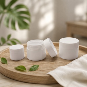 Pot cosmétique vide 15g blanc, petit récipient rechargeable pour baume et soins corporels - Product Image 3