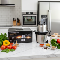 Machine à hacher la viande 6L 8L, mélangeur à piler le fufu, broyeur électrique multifonction portable pour viande, légumes, haricots, pour usage domestique