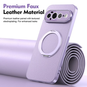 Fundas Magnéticas de Cuero PU para Teléfono Móvil, para Google Pixel 11 Pro XL 10 9 8 Pro, con 360° °   Cubierta Protectora de Lente - Product Image 4