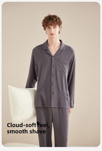 <span class=keywords><strong>Pigiama</strong></span> di Alta Qualità Traspirante e Confortevole, Pantaloni da Notte per <span class=keywords><strong>Uomo</strong></span>, Autunno Inverno, Maniche Lunghe, Foderati in Pile, Termici Imbottiti - Product Image 2