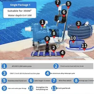 Máquina de Succión para Piscinas, Limpiador Subacuático para Estanques de Peces y <span class=keywords><strong>Fondo</strong></span> de Piscinas, Limpiador Manual, China - Product Image 6