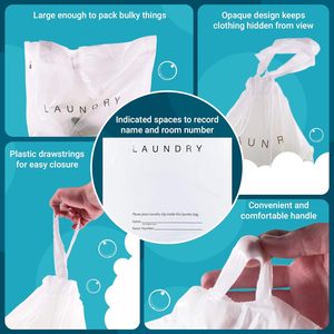 Custom Logo Eco-Friendly Biodegradable Recyclable 100% Cotton Linen Hotel <b>Travel</b> Spa <b>Laundry</b> <b>Bag</b> - Product Image 6