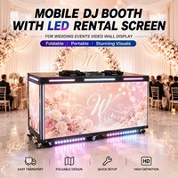 Cabine DJ LED pour événements de mariage, table DJ pliable portable, écran LED, étanche IP65, lisible en plein soleil, garantie 5 ans