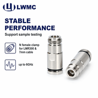 Connecteur femelle LWMC N à pince pour câble LMR300 et câble de 7 mm jusqu'à 6 GHz, VSWR 1,3 max.