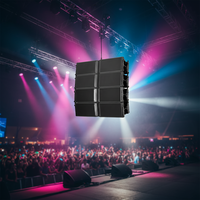 Sistema de Altavoces Line Array de Tres Vías de 12 Pulgadas, para Escenarios Grandes, Audio Profesional para Exteriores, Pasivo, Neodimio, 2200W, Madera de Abedul Rusa