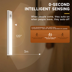 Senya-pro 3 màu nhiệt độ cảm biến chuyển động ánh sáng trong nhà USB có thể sạc lại tủ quần áo đèn truy cập nhà bếp dưới tủ chiếu sáng - Product Image 5