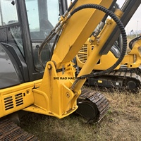 Mini-excavatrice Komatsu d'occasion de 5 tonnes, faible nombre d'heures de travail, pour travaux de construction, PC55MR, mini-excavatrice sur chenilles d'occasion à vendre