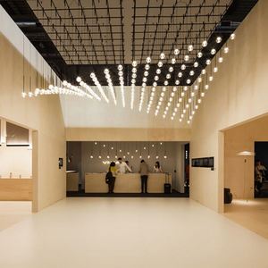 Lampe de table ronde simple de sable de lustre créatif moderne de combinaison avec la base E26 petite forme carrée/longue pour le département de vente - Product Image 4