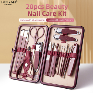 Herramientas personales de alta calidad para el cuidado de las uñas, juego de belleza, de acero inoxidable de cortaúñas <span class=keywords><strong>Kit</strong></span>, juego de manicura de viaje multifunción - Product Image 2