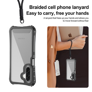 เคสโทรศัพท์กันกระแทกแบบใสพรีเมียมสำหรับ <span class=keywords><strong>Samsung</strong></span> A04S A14 A03S A73 A54 พร้อมสายคล้องคอ ป้องกันการตก ขอบกันกระแทกแบบถุงลม - Product Image 4