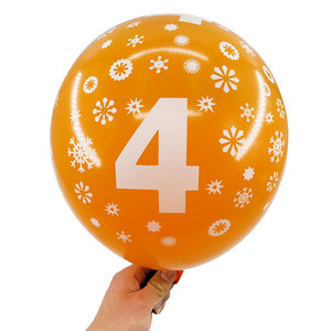 Bóng bay latex nhiều màu sắc, hình tròn, in hình, kích thước 12 inch, bán buôn, dùng cho tiệc sinh nhật và Giáng sinh, có thể bơm khí heli - Product Image 3