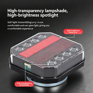 Feux arrière LED de style américain pour camions et remorques, avec marqueurs de largeur, installation magnétique puissante, clignotants et contrôle <span class=keywords><strong>sans</strong></span> <span class=keywords><strong>fil</strong></span> 30M - Grande Vente - Product Image 4