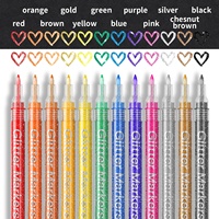 FLYSEA 12 stylos à peinture pailletée pour marquage sur verre - Pointe extra-fine